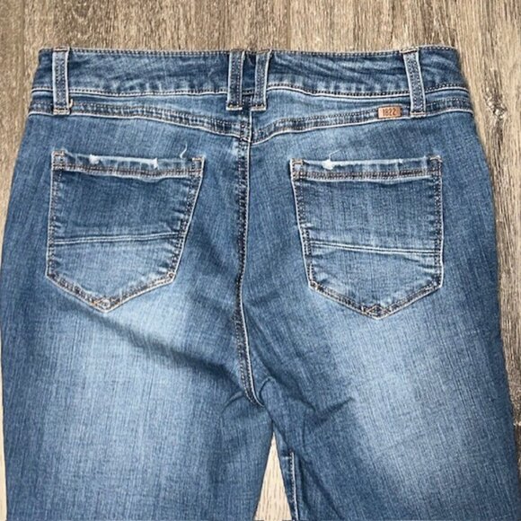 1822 Denim Distressed Medium Wash Jeans Frayed Hem Casual Streetwear size 6 - Picture 5 of 5